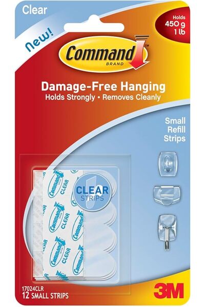 commandos savunma sanayi Command Small Wire Hooks Value Pack, White, 9-Hooks,...