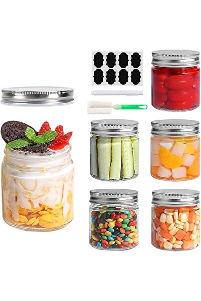 Home Zone Wide Mouth Mason Jars 24 oz, 6 Pack Glass Canning Jars with Airtigh...