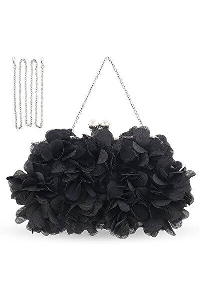 GENERAL Evening Clutch Handbag for Women – Small Floral Applique Purse with C...