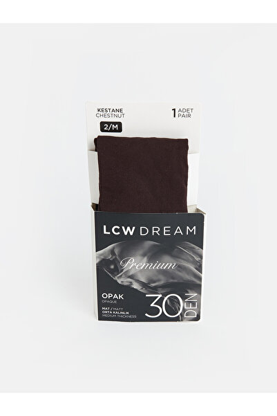 LC Waikiki Alita City Lcw Dream Brown Plain Women's Pantyhose with a Difference