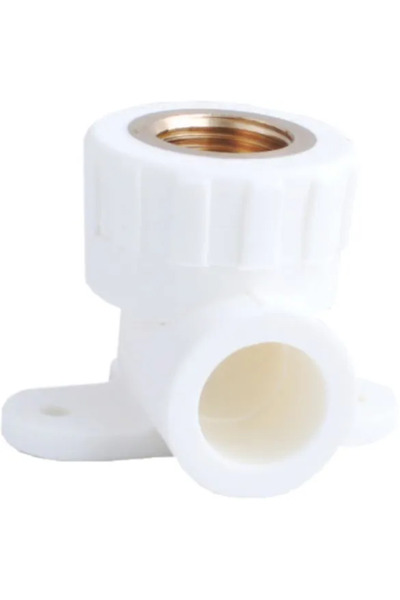 Flamex PPR elbow with fixing base, 20 mm x 1/2" internal thread, with brass i...