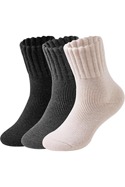 KASTWAVE Thermal Boot Socks for Women, 3 Pairs Thick Warm Winter Crew Socks, ...