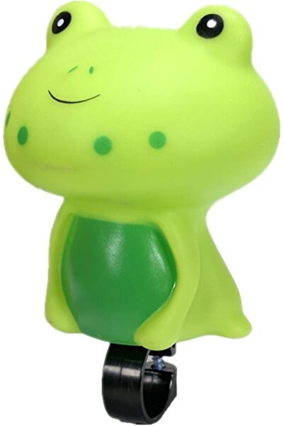 TERRIFI Bicycle Bell for Kids Handlebar Horn with 3D Frog Design Loud Crisp S...