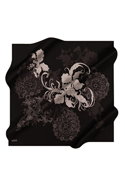 Aker Siyah 90X90 İpek Twill Eşarp