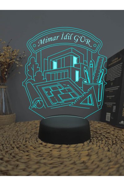 Yubi Design Mimar Hediyesi - Pilli & Type-C Dekoratif Hediye Lamba