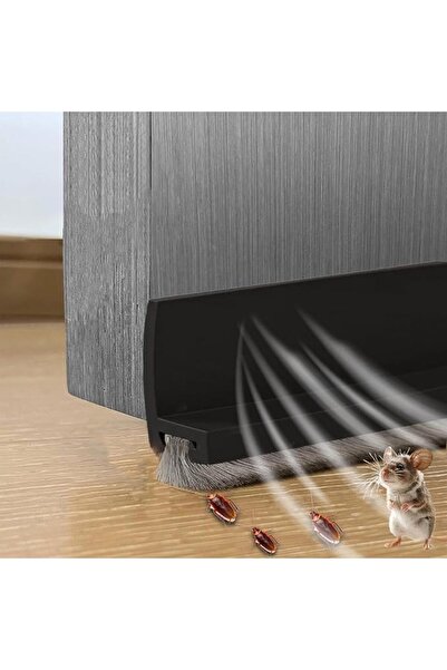GENERAL Door Stopper with Self-Adhesive Velvet Brush for Sealing Gaps under t...