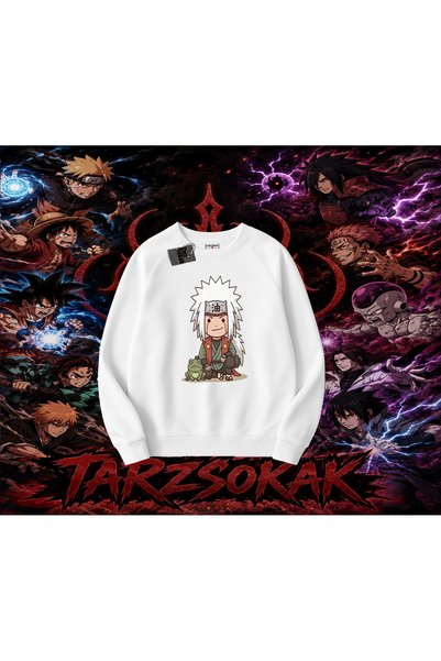 Tarzsokak Jiraiya Naruto Anime Character Oversize Unisex Crew Neck Sweatshirt...