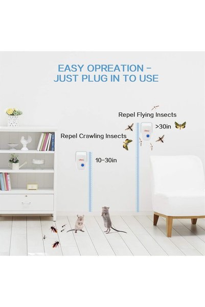 GENERIC4 Aputue Ultrasonic Insect Repellent, 6-Pack Electronic Pest Control Device, Safe and Effective Repellent for Home Use, Eliminates Cockroaches, Mice, Spiders, Ants, and Insects