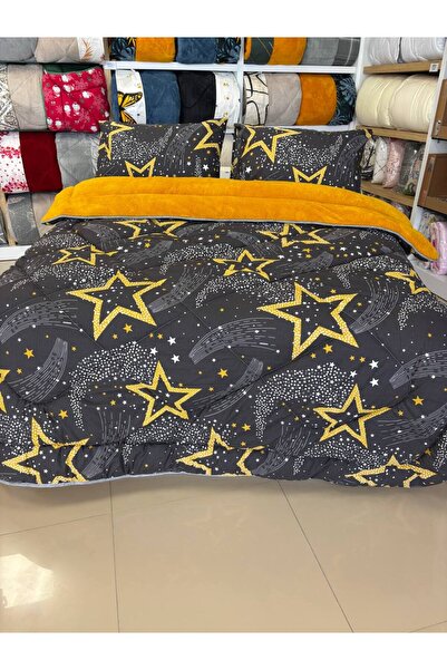 argehome Double-Sided Plush Welsoft Pufidik Polar Quilt Set (Quilt + 2 Pillow...
