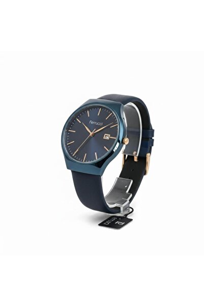 Ferrucci Fc.13259Th.05 Navy Blue Leather Cord Stylish Design Men's Wristwatch