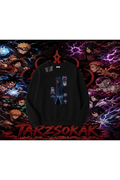 Tarzsokak Obito Uchiha Naruto Anime Character Oversize Unisex Crew Neck Sweat...
