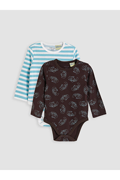LC Waikiki Two Mt Shop Quality Brown 2-Piece Oval Collar Stitch Printed Baby ...