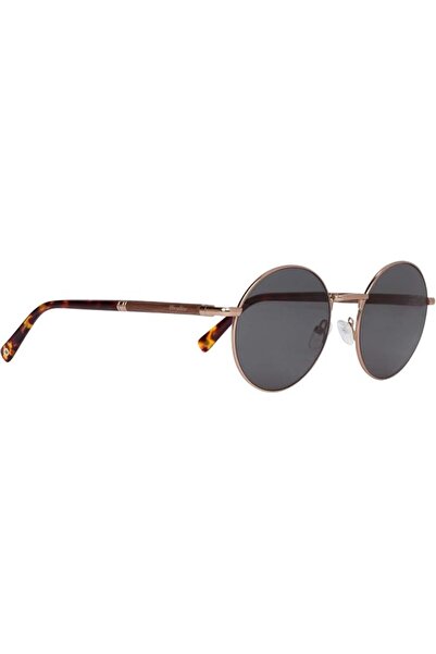 Woodies Walnut Wood Stick Sunglasses with Polarized Round Black Lens, Brown, ...