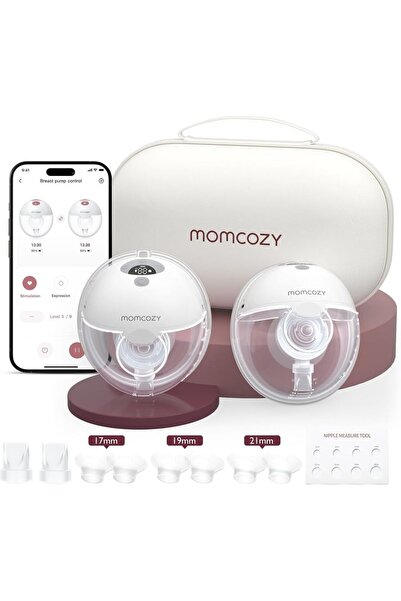 Momcozy - M5 Smart APP Controlled Wearable Breast Pump Double - Grey