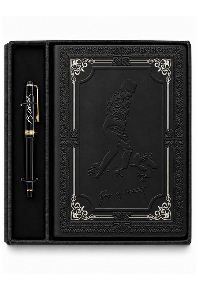 Victoria's Journals Atatürk A5 Çizgili Defter & Dolma Kalem Hediye Seti – Pre...