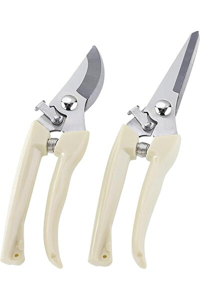 Yelajoy 2 PCS Pruning Shears,Gardening Scissors Curved Handle Tool
