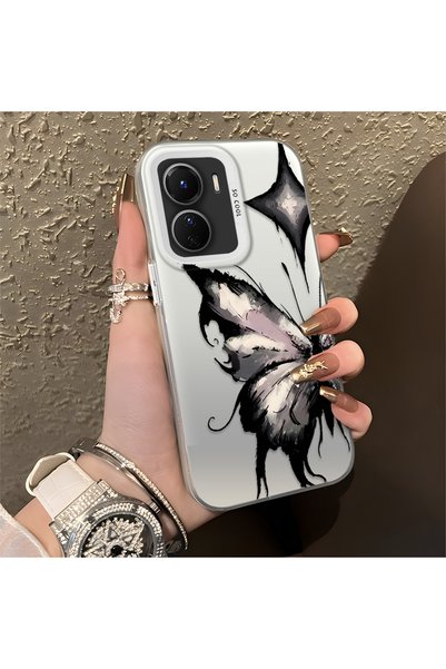 CHICASELUX Vivo Y56 Compatible Air Ink Pink White Butterfly Star Simple Style...