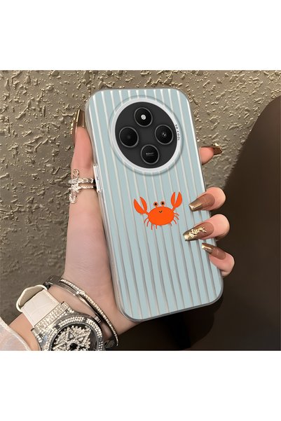 CHICASELUX رسومات كرتونية بسيطة مخططة متوافقة مع Redmi A4 على شكل سرطان البحر...