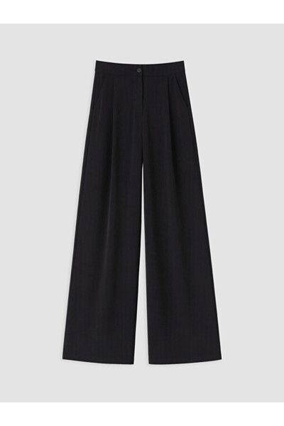 LC Waikiki Rmz Gi̇yi̇m Farkiyla Wide Leg Pleated Women's Fabric Trousers
