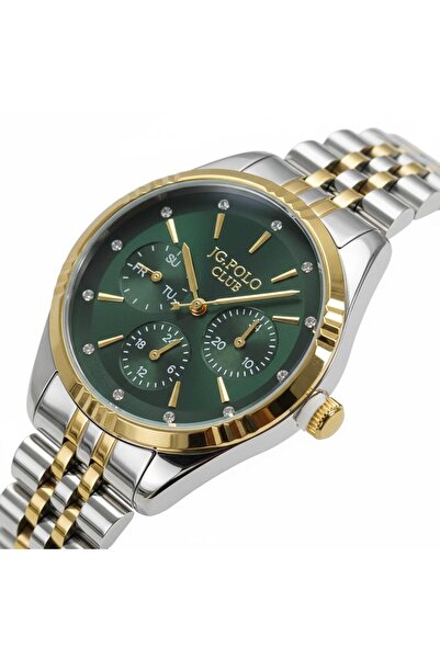 JG. Polo Club Jpc.1125 S02118M.4 5.490 Green Dial Steel Women's Wristwatch