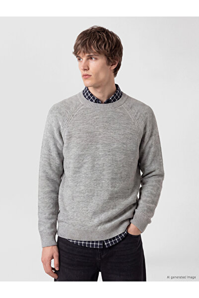 LC Waikiki Rmz Gi̇yi̇m Farkiyla Zero Roba Collar Men's Knitwear Sweater