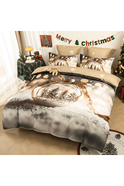 CHIRASO Christmas Set, Premium Finet 5D, 6 Pcs, Fitted 180x200, Bauble, Winte...
