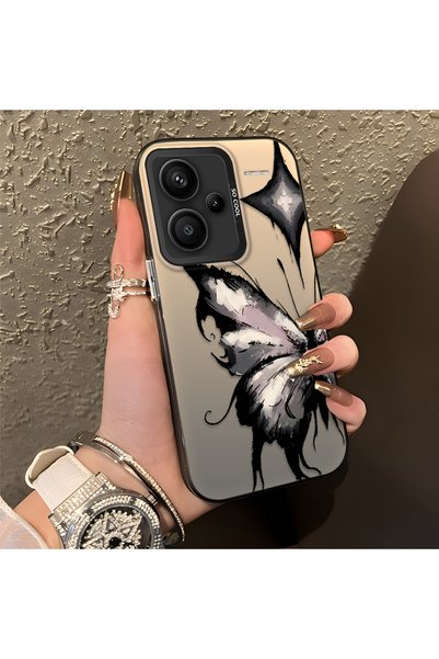 CHICASELUX Redmi Note 13 Pro Plus+ 5g Compatible Cool Ink Pink White Butterfl...