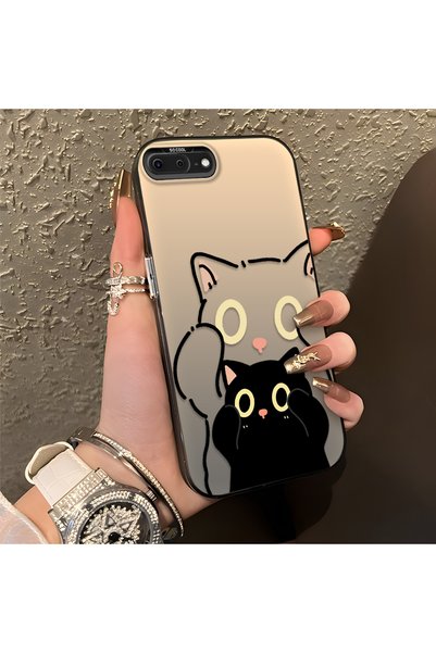 CHICASELUX متوافق مع iPhone 7 Plus/8 Plus، طباعة فنية بسيطة مخططة ولطيفة على ...