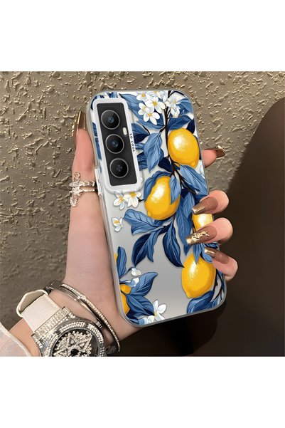 CHICASELUX Realme C65 4G متوافق مع اللون الأصفر والليموني والأزرق والأبيض وحم...