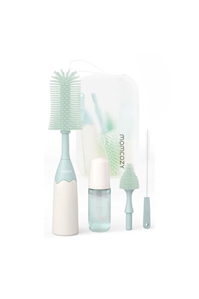Momcozy - Push-Press Design Bottle Cleaning Brush Set - Green