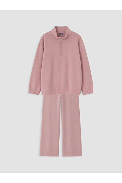 LC Waikiki Stand Collar Girl's Thick Tracksuit Set