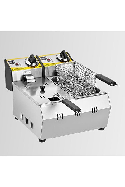 R92 3 + 3 lt İkili Kapaklı Elektrikli Fritöz 5000 W
