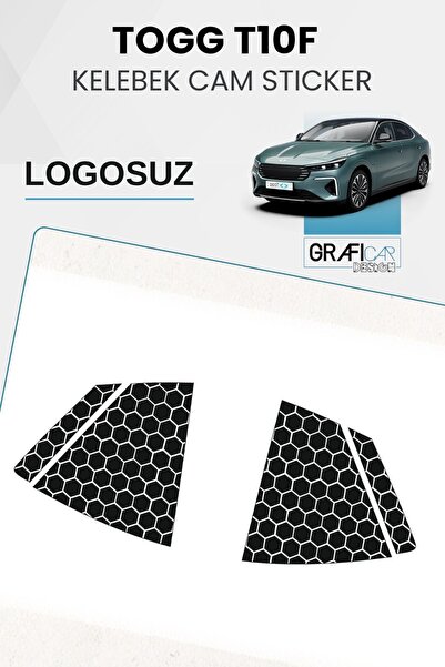GRAFİCAR Togg T10F Sedan Compatible Butterfly Glass Sticker Set - Without Logo