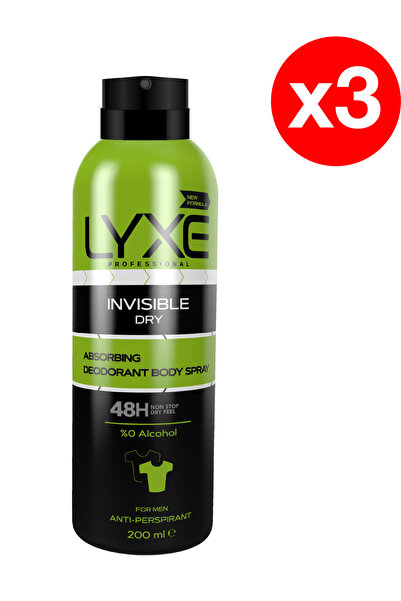 LYXE Spray corporal deodorant profesional invizibil, cu absorbție de umezeală...