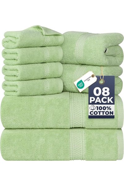 Utopia Towels طقم مناشف من 8 قطع - 2 منشفة استحمام، 2 منشفة يد و4 مناشف صغيرة...