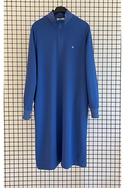 Armine Trend Yaka Fermuarlı Ribanalı Basic Tesettür Tunik TAM KALIP
