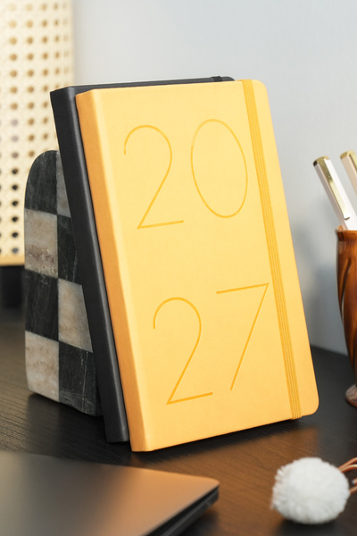 Matt Notebook 2027 Yılı 13x21 cm Günlük Ajanda Sarı