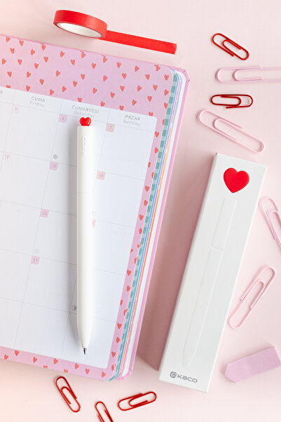 PAPERORA Kaco x FIRST Heart 0.5 mm Roller Kalem Seti – 2 Adet Refill ile (Bey...