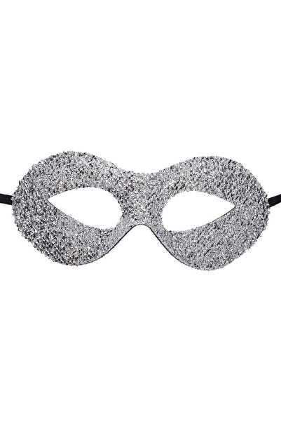 DD SHOP Masca cu Tinsel Argintiu de Deghizare pentru Femei 19.5cm - Masti Hal...