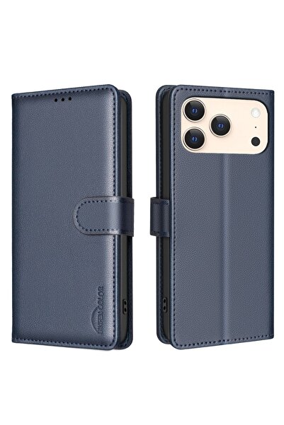 BINFEN COLOR BF32 Θήκη-Πορτοφόλι με Βάση Στήριξης για iPhone 17 Pro Max - Σκο...