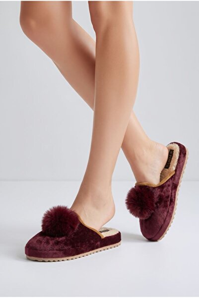 Akınal Bella Women's Home Slippers with Pompoms