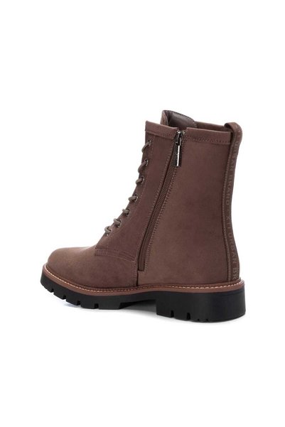 Xti Tentations Xti Ghete combat de dama din piele intoarsa ecologica cu sireturi, Taupe, 36