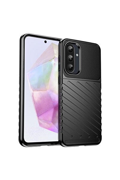 OEM Θήκη TPU Σιλικόνης με Υφή Σαγρέ για Samsung Galaxy A56 5G / A36 5G - Μαύρο
