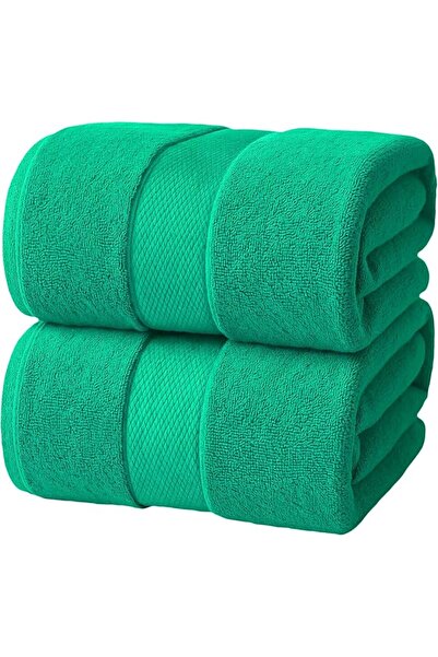 Infinitee Xclusives White Jumbo Bath Sheets - Pack of 2, 90cm x 180cm Large B...