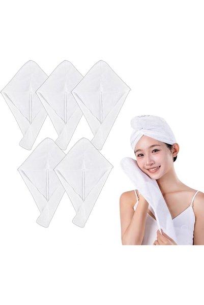 ToolHouse Disposable Hair Towels, Travel-Friendly Disposable Hair Drying Caps...