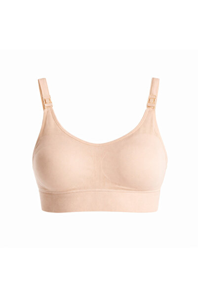 Momcozy - Elastic - All-in-One Super Flexible Pumping Bra M Beige