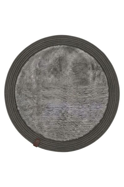 Comfort Craft Covoraș de baie rotund din pluș cu margine din iută, seria Moon...