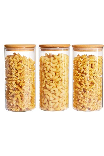 Generic HOME ZONE Pack of 9 - Clear Round Glass Food Storage Container with S...
