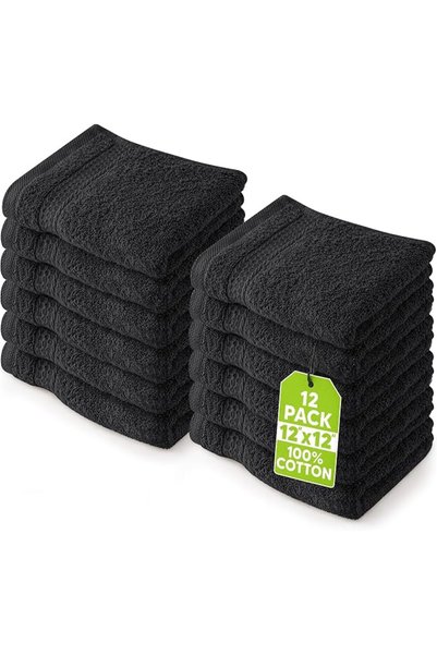Utopia Towels - Premium Washcloths Set (12 x 12 Inches, Electric Blue) - 600 ...