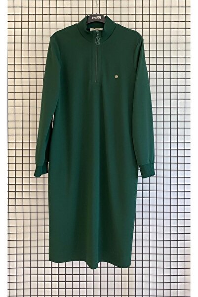 Armine Trend Yaka Fermuarlı Ribanalı Basic Tesettür Tunik TAM KALIP